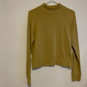 J.O&CO Gold long sleeved turtleneck crop
